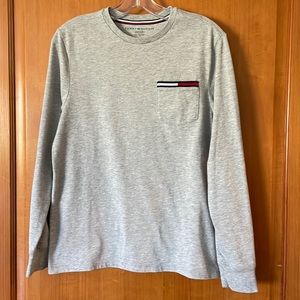 TOMMY HILFIGER Big Boys Long Sleeve T-shirt, Size XS, Gray